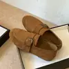 Mocassins retrô de camurça para mulheres, nova coleção de outono 2026, sapatos slip-on leves e versáteis, sapatilhas estilo Birkenstock