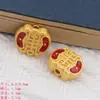 Accesorios para pulseras diy estilo chino flor de loto carácter fu Cosa buena cacahuete arena pulsera dorada tocado accesorios hechos a mano con cuentas lote