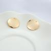 Colgante de gota de agua de oro auténtico revestido de cobre de 18 quilates con agujeros, accesorios de joyería hechos a mano, pendientes redondos que combinan con todo.
