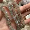 Pulsera de Cristal de Piedra de 7 Colores Amatista Ágata Pulsera de Piedra Natural Irregular Joyería Sencilla con Cordón Elástico