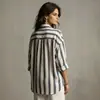 2026 Europeo y Americano Transfronterizo Amazon Sitio Independiente Nueva Primavera, Verano y Otoño Mujer Rayas Cuello Solapa Holgado Moda Suéter Top