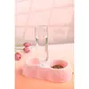 Comedouro Automático Colorido para Gatos e Cachorros, Tigela Automática Universal com Reservatório de Água para Gatos, Água e Comida Integrados, Tigela Dupla Anti-Derramamento para Pets