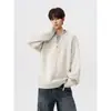 Nuevo Suéter de Punto Artístico High-Street Workwear para Hombre Otoño/Invierno 2026 con Cuello Henley, Diseño de Botones y Escote en V Pequeño