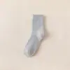 Meias de Terry Engrossadas para Mulheres, Meias de Cano Médio, Meias Esportivas de Cor Sólida para Verão com Base de Toalha, Absorventes de Suor e Amortecedoras, Meias Quentes para Homens
