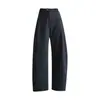 Pantalones de mujer de pierna ancha, cropped, de talle alto, con drapeado, adelgazantes, sueltos, que realzan la altura, rectos, casuales tipo globo, colección otoño 2026