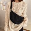 2026 Nueva Bolso Cruzado de Hombro Único de Moda Tipo Bollo para Mujer, Ligero Debajo del Brazo Estudiante Color Sólido Simple Lona Pequeño Bolso
