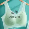 Sutiã Sem Costura de Seda Gelada Estilo Verão para Seios Grandes, Sem Fio, Lindo Design nas Costas, Sutiã Tomara-que-caia para Mulheres