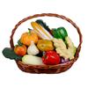 Modelo de frutas y verduras de plástico falsas maíz pepino verde comida muebles de alacena de cocina accesorios de juego de educación temprana