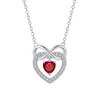 Colar Símbolo Amor Infinito Luxo Leve Alto Padrão Exquisito Versátil Corrente para Clavícula em Forma de Coração Colar Lucky com Zircônia Presente