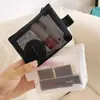 Bolsa de Almacenamiento de Malla Transparente de Nylon Portátil para Lápiz Labial, Cosméticos, Monedero, Llavero, Portatarjeta de Autobús