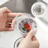 Tela de filtro para ralo de cozinha com borda elástica, ultrafina e ultradensa, descartável, com elástico, adequada para uso doméstico, ralo de piso universal