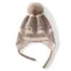 Chapéu de Caxemira 100% Caxemira Pura Infantil Cor Nova Blocos Jacquard Proteção para Orelhas À Prova de Vento Quente Tricô Gorro