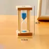 Reloj de Arena Temporizador de Arena de 1/3/5 Minutos Regalo Creativo Personalizado Estilo Japonés Hogar Adornos de Reloj de Arena de Madera