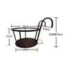 Suporte de Vaso de Flores para Varanda Suporte de Flores de Ferro Forjado Rack de Armazenamento Suspenso para Grade Suporte para Peitoril de Janela Guarda-Corpo Vaso de Suculentas Metal