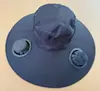Sombrero Ventilador Solar para Hombre, Verano al Aire Libre para Senderismo y Pesca, Protección UV con Ala Ampliada para Proteger del Sol