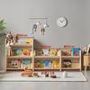 Estante Infantil de Chão Porta Livros Ilustrados Quarto Infantil Estante de Leitura Doméstica Prateleira de Armazenamento para Bebê Estante Pequena Simples de Madeira Maciça