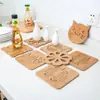 Tapete Antiescaldante Doméstico, Suporte para Panela, Suporte para Caçarola, Suporte para Tigela, Porta-Copo, Tapete de Mesa de Jantar, Suporte para Prato, Tapete de Isolamento Térmico de Madeira Criativo