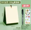 Calendario de Papel Grueso en Blanco para Acuarela para Uso en DIY Pintado a Mano con Pasteles al Óleo y Marcadores/Calendario de Escritorio Decorativo