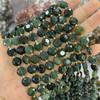 Estrella de seis puntas de 10 mm pastel redondo piedra natural cuentas sueltas semiacabadas corte duro redondo accesorios al por mayor para collar pulsera DIY