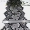 Ribete de Encaje para Pestañas Tanglong Tricolor No Elástico, Suave y Liso, Patrón Floral, 25cm, Accesorios de Ribete de Encaje para Ropa y Lencería