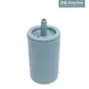 Amazon Taza de Tubo Recto de Silicona Taza de Agua con Tapa Sellada Hermética Taza para Beber para Bebé Resistencia a Altas Temperaturas Anticaídas