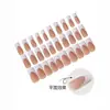 Unhas Usáveis Clássicas Estilo Francês Mais Vendidas Transfronteiriças, Adesivos de Unhas Postiças de Cor Sólida, Unhas Pré-Fabricadas Usáveis, Atacado de Fábrica