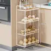 Estante de Almacenamiento Multifuncional de Pared para Cebolla, Jengibre y Ajo, Estante de Cesta de Frutas y Verduras de Múltiples Capas, Artefacto