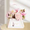Abanico de Diosa Plegable Caja de Flores Portátil Floristería Arreglo Floral Material para Clase de Arte Floral Caja de Regalo para el Día de la Madre San Valentín
