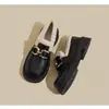 Mocasines gruesos de tacón plataforma estilo británico para mujer, nueva colección invierno 2026, piel suave, suela blanda, forrados de felpa para abrigar, versátiles zapatos de algodón