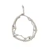 Moda de Nicho, Versátil e Delicado Pulseira Estrela de Corrente Dupla de Pérolas, Joia de Mão com Design Doce e Simples Personalizado Atacado