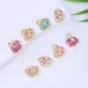 Cavalo do Ano Ouro Antigo Cavalo de Balanço Pingente Pulseira DIY Acessórios de Joias Chaveiro Ano Animal Pingentes com Corda Vermelha