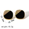 Brincos de Diamante Gota de Óleo Pretos com Temperamento Retrô para Meninas Brincos de Aço Inoxidável de Alto Padrão Francês Nicho Exclusivo Transfronteiriço