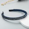 Diadema estilo coreano para mujer, accesorio para el cabello barroco con diamantes de imitación, ideal para lavarse la cara, estilo Mori, sencilla