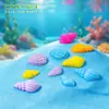 Conchas de resina, acessórios com tema marinho, decorações DIY em miniatura de resina para micro-paisagens, enfeites para capa de celular