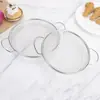 Cesta de escorredor de pia de aço inoxidável simples binaural fundo plano filtro azul cesta de escorrer vegetais