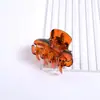 Clip para cabello de metal plateado mediano de 4 cm, color transparente, estampado de leopardo, para mujeres, verano, mitad de la cabeza, clip para el pelo, venta caliente transfronteriza