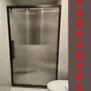 Venta al por mayor del fabricante Personalizado Estilo Minimalista Vidrio Templado Espacio Pequeño Baño Tres Eslabones Acero Inoxidable Corrediza Cabina de Ducha