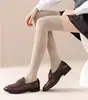 Calcetines de rizo hasta la rodilla para mujer, calcetines de protección para la rodilla de otoño e invierno, cálidos, con forro polar, gruesos de invierno, altos, antideslizantes