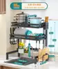 Estante de Almacenamiento para Cocina, Estante para Tazones, Escurridor para Tazones y Palillos, Escurridor de Platos, Caja de Almacenamiento con Escurridor para Tazones, Sobre el Fregadero