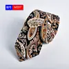Gravata masculina estreita pequena de algodão estampada Moda europeia e americana casual para colarinho noivo padrinho fabricante personalidade 6cm