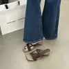 Primeiro Encontro Temporada Estilo Coreano Chinelos Femininos Verão Planos Abertos Respiráveis Casuais Outdoor Tiras Sandálias Modernos Frescos