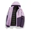 Chaqueta de Trabajo Tres en Uno Desmontable de Dos Piezas a Prueba de Viento Cálida para Otoño e Invierno con LOGOTIPO Estampado y Bordado
