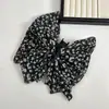 Coreia do Sul Portão Leste Novo Floral Longo Laço Grampo de Cabelo Borla Fita de Chiffon Acessórios de Cabelo Topo da Cabeça Feminino Clipe
