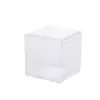 Caixa plástica transparente de PS de grau alimentício quadrada de 3,3 cm Mini caixa de armazenamento de joias caixa de embalagem para coleta de espécimes atacado