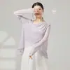 Atuendo de danza clásica para mujer, elegante top de práctica nuevo, ropa de gasa etérea, vestido de danza fluido tipo hada mariposa