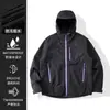 Traje de Montañismo Funcional para Exteriores Tres en Uno con Capucha Cortavientos Impermeable de Capa Dura Chaqueta Shell para Hombre Tres en Uno