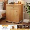 Mesita de noche para dormitorio en casa, Gabinete de noche simple y moderno, Gabinete de almacenamiento móvil, Gabinete de almacenamiento multifuncional para viviendas de alquiler