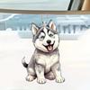 Novo pingente plano de acrílico para husky transfronteiriço