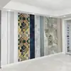 Papel de parede de fundo de TV americano moderno minimalista sala de estar sofá luz luxo planta tropical mural de tecido de parede sem costura