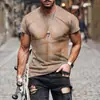 Comércio Exterior Transfronteiriço Moda Estilo de Rua Casual Esportivo Impressão Digital 3D Masculino Verão Manga Curta Camiseta Versátil